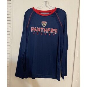 NHL Hockey FL Panthers Long Sleeve Men’s Shirt  Official Merchandise Blue Red M